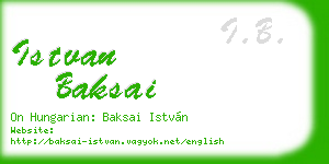 istvan baksai business card